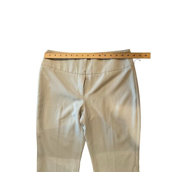 Suzy Shier Trouser Pants Women's 7/8 Beige Mid-Rise Pockets Straight Leg Pull On - Picture 5 of 5